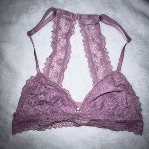 Victoria’s Secret pink/lavender lace halter bralette